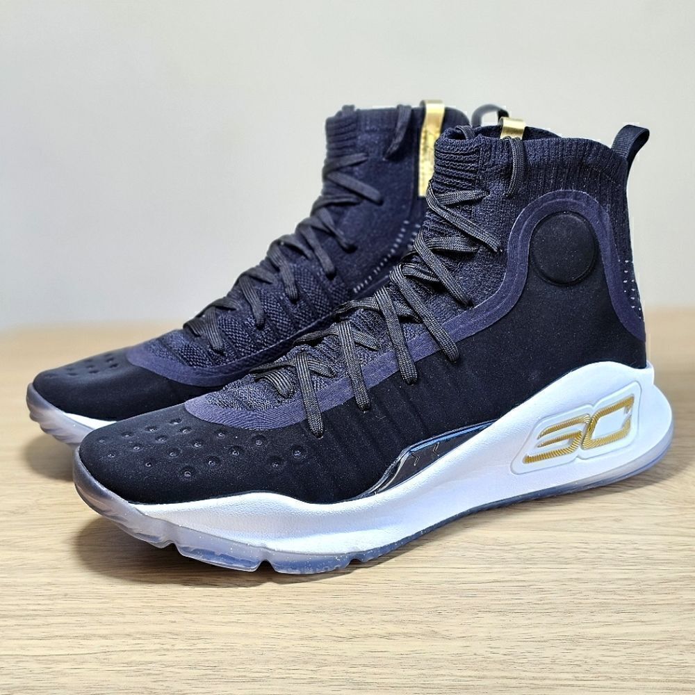 Under Armour Curry 4 'More Dimes' Women's Shoes 9.5 1298306-001 Black Gold White